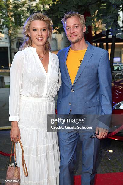Eva-Maria Grein von Friedl and her husband Christoph von Friedl during the Peugeot - BVC - Castingnight Summer 2015 at Kaeferschaenke on June 28,...