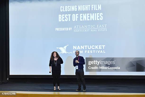 Executive Producer Julie Goldman and Basil Tsiokos attend the screening of "Best Of Enemies" during the 20th Annual Nantucket Film Festival - Day 5...