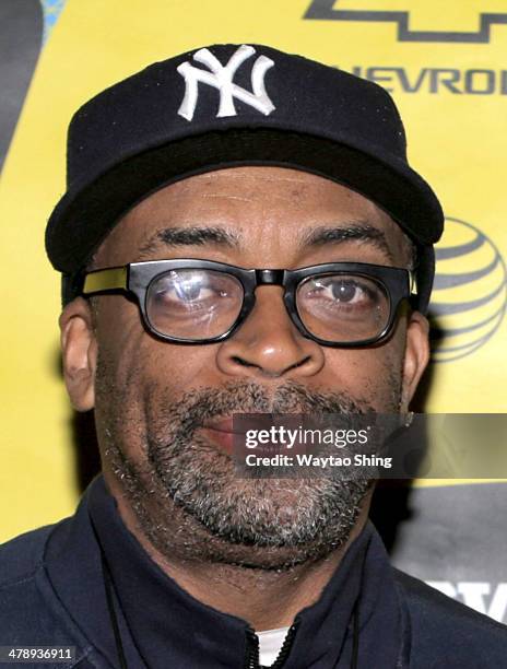 Executive producer Spike Lee and filmmaker Darius Clark Monroe at the "Evolution of a Criminal" Photo Op and Q&A during the 2014 SXSW Music, Film +...