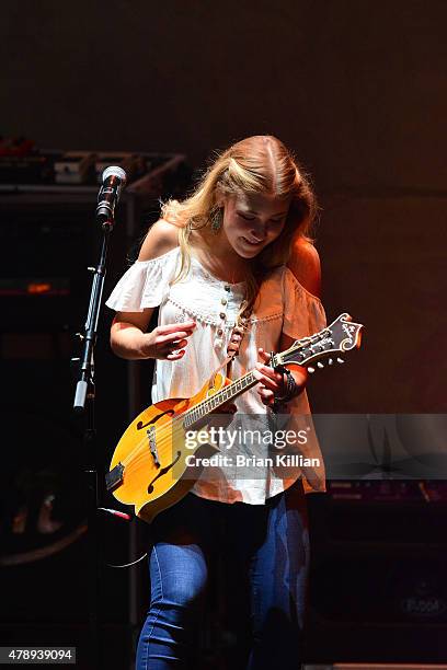 Maddie Marlow of the group Maddie and Tae performs at Susquehanna Bank Center on June 28, 2015 in Camden, New Jersey.