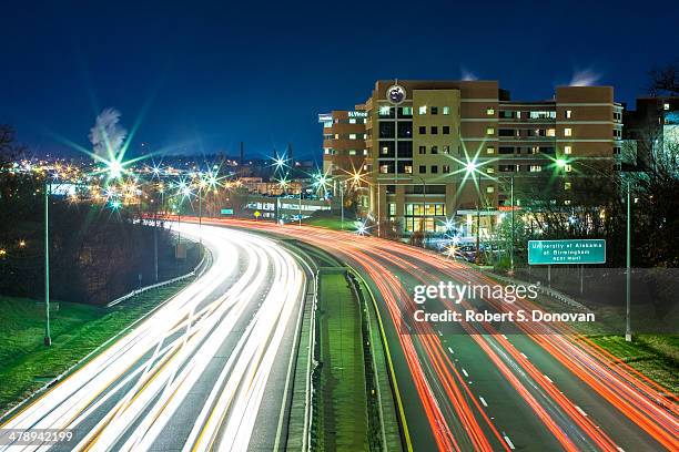 bright lights, big city! - birmingham alabama night stock pictures, royalty-free photos & images