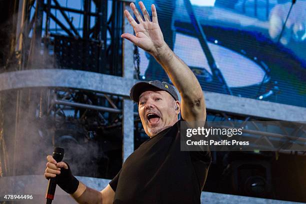 Second date in Turin for the "Live Kom 2015" tour of Vasco Rossi at the Olympic Stadium. The national Blasco has performed in front of thousands...