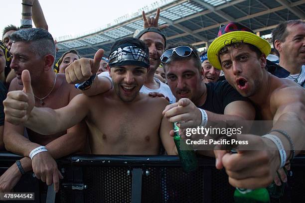 Some fans waiting to the concert of Vasco Rossi at the Olympic Stadium. Vasco Rossi, also known as Vasco or with the nickname Il Blasco, is an...