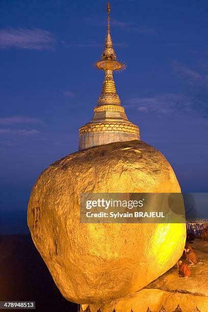 Kyaikhtiyo also called the golden rock is a well-known Buddhist pilgrimage site in Mon State, Myanmar.