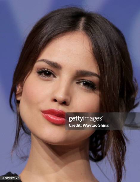 Actress Eiza Gonzalez speaks onstage at "From Dusk Till Dawn: The Series" Pilot Photo Op and Q&A during the 2014 SXSW Music, Film + Interactive...