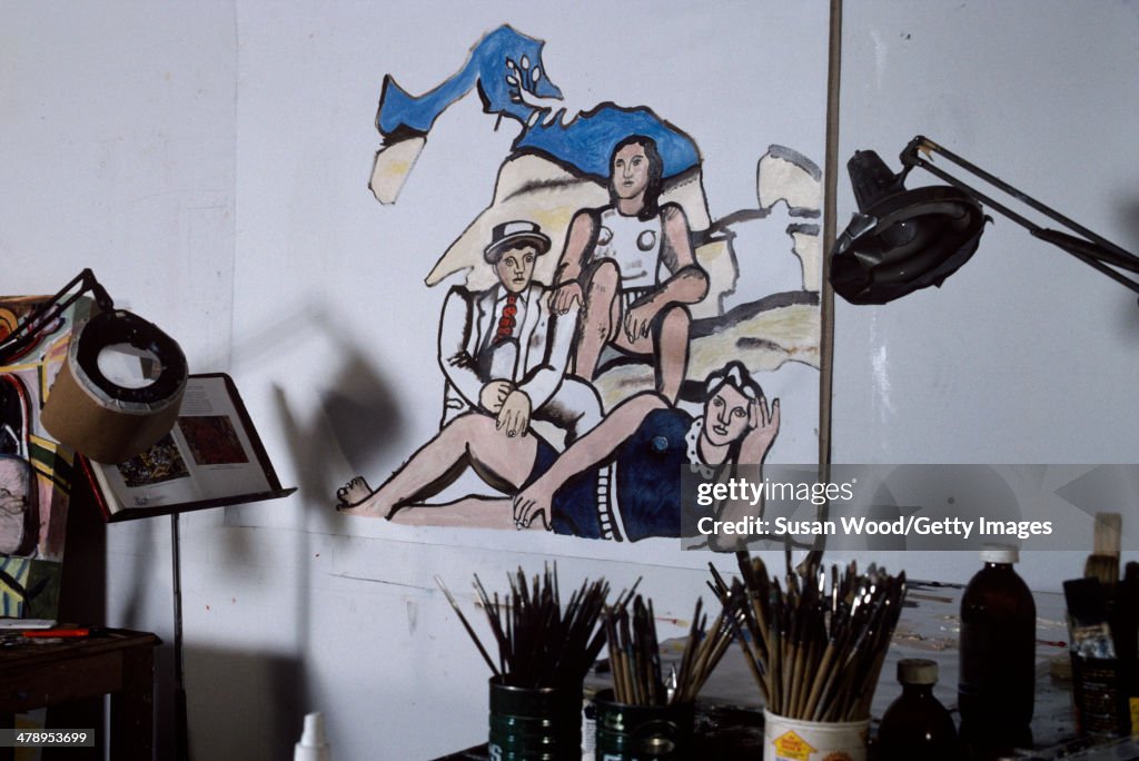 Larry Rivers Studio Interior view of artist Larry Rivers' studio, Southampton, Long... News ...
