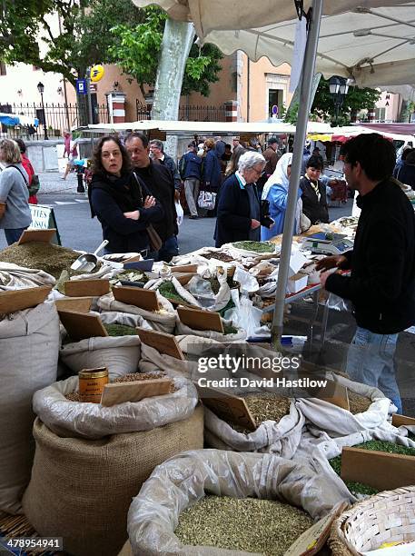 Farmers market in Lorgues Provence France