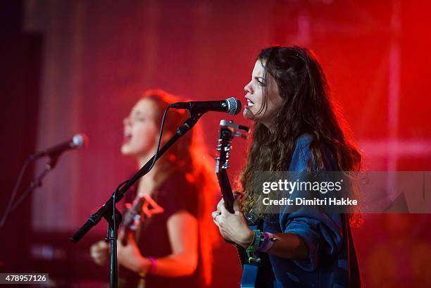 Carlotta Cosials performs on stage at Best Kept Secret festival in Beekse Bergen on June 20, 2015 in Hilvarenbeek, Netherlands