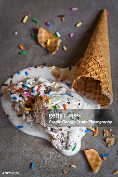 dropped ice cream cone - shattered glass bildbanksfoton och bilder