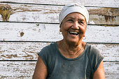 Happy laughing Cuban lady