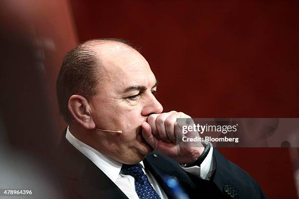 Axel Weber, chairman of UBS Group AG, reacts during the Swiss International Finance Forum in Bern, Switzerland, on Monday, June 29, 2015. Swiss...