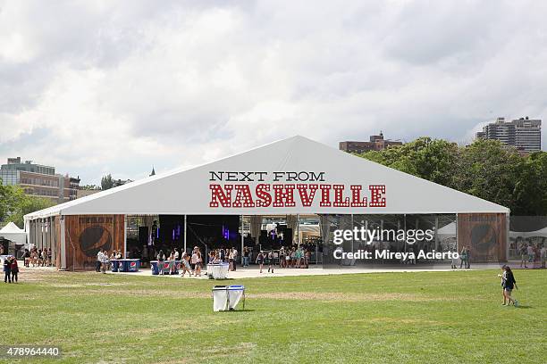 General atmosphere during the 2015 FarmBorough Festival at Randall's Island on June 28, 2015 in New York City.