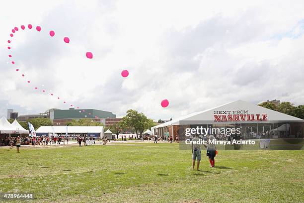 General atmosphere during the 2015 FarmBorough Festival at Randall's Island on June 28, 2015 in New York City.