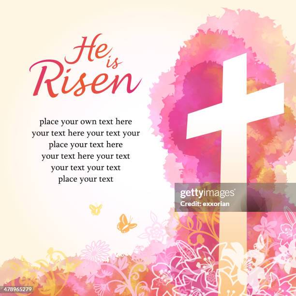 illustrations, cliparts, dessins animés et icônes de il est passé - croix religieuse