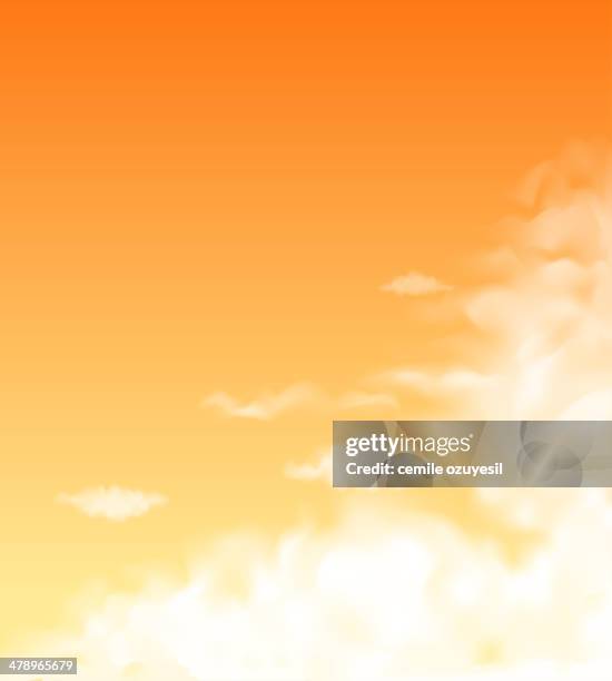 blank sunrise backround - orange sky stock illustrations