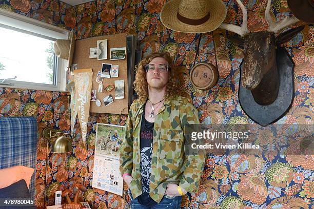 Recording artist Allen Stone attends the Allen Stone Pop Up And Performance At Airbnb Park During SXSW on March 15, 2014 in Austin, Texas.