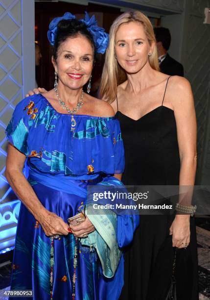 Vivian Ventura and Miranda Iglesias attend Brit Week Miami opening event at the Viceroy Hotel Spa on March 6, 2014 in Miami, Florida.