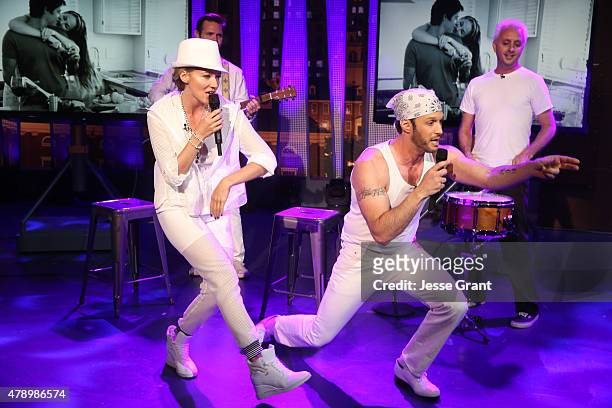 Josh Wolf hosts singer-songwriter Jewel on "The Josh Wolf Show" June 24, 2015 in Los Angeles, California. The show airs June 25 on CMT.