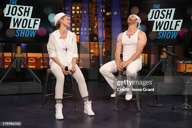 Josh Wolf hosts singer-songwriter Jewel on "The Josh Wolf Show" June 24, 2015 in Los Angeles, California. The show airs June 25 on CMT.