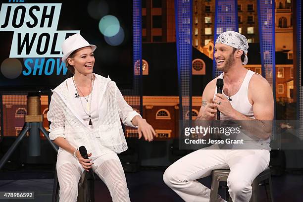 Josh Wolf hosts singer-songwriter Jewel on "The Josh Wolf Show" June 24, 2015 in Los Angeles, California. The show airs June 25 on CMT.