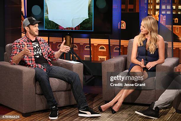 Josh Wolf hosts singer-songwriter Jewel on "The Josh Wolf Show" June 24, 2015 in Los Angeles, California. The show airs June 25 on CMT.