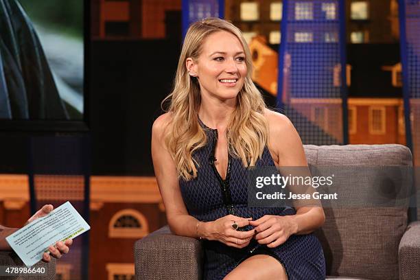 Josh Wolf hosts singer-songwriter Jewel on "The Josh Wolf Show" June 24, 2015 in Los Angeles, California. The show airs June 25 on CMT.