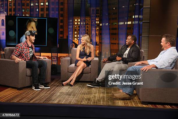 Josh Wolf hosts singer-songwriter Jewel on "The Josh Wolf Show" June 24, 2015 in Los Angeles, California. The show airs June 25 on CMT.