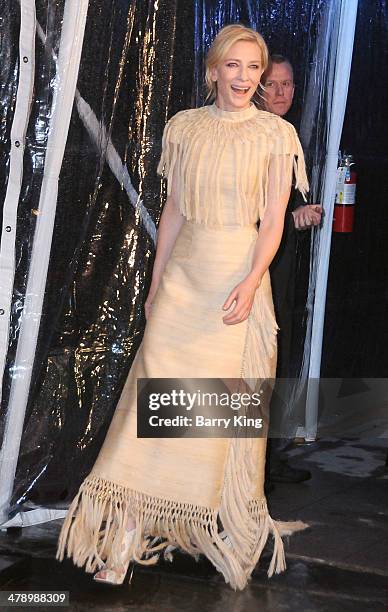 Actress Cate Blanchett attends the Rodeo Drive Walk of Style awards ceremony on February 28, 2014 at Greystone Mansion in Beverly Hills, California.