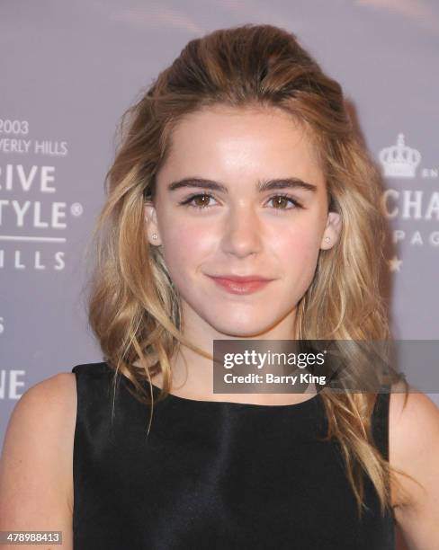 Actress Kiernan Shipka attends the Rodeo Drive Walk of Style awards ceremony on February 28, 2014 at Greystone Mansion in Beverly Hills, California.