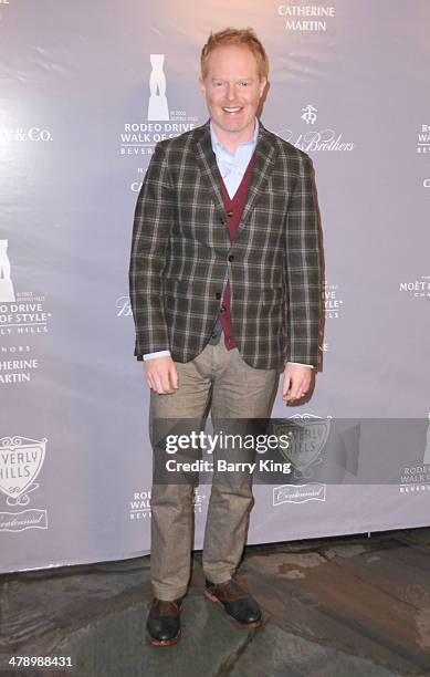 Actor Jesse Tyler Ferguson attends the Rodeo Drive Walk of Style awards ceremony on February 28, 2014 at Greystone Mansion in Beverly Hills,...