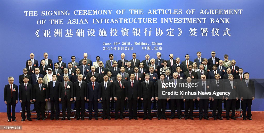 CHINA-BEIJING-XI JINPING-AIIB-AGREEMENT SIGNING CEREMONY (CN)