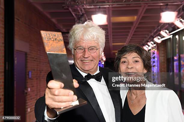 Jean-Jacques Annaud and his wife Laurence Annaud attend the Cine Merit Award during the Munich Film Festival at Gasteig on June 29, 2015 in Munich,...