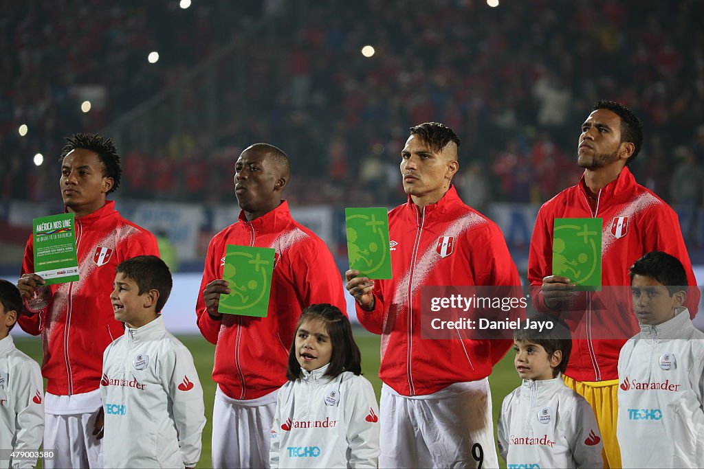 Chile v Peru: Semi Final - 2015 Copa America Chile