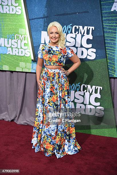 Meghan Linsey attends the 2015 CMT Music awards at the Bridgestone Arena on June 10, 2015 in Nashville, Tennessee.