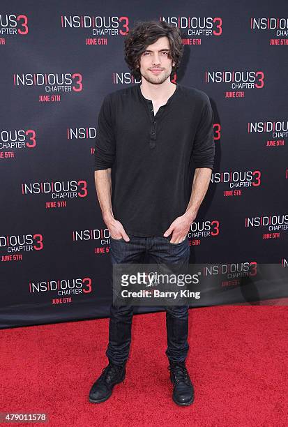 Actor Carter Jenkins attends the premiere of Focus Features' 'Insidious: Chapter 3' at the TCL Chinese Theatre on June 4, 2015 in Hollywood,...