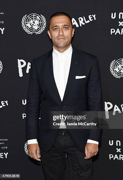 Hotelier, editor-in-chief of AHotelLife.com Ben Pundole attends the United Nations x Parley For The Oceans Launch Event at the United Nations General...