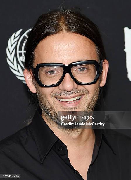 Founder of Parley For The Oceans Cyrill Gutsch attends the United Nations x Parley For The Oceans Launch Event at the United Nations General Assembly...