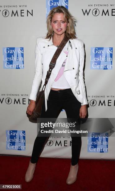 Actress Estella Warren attends An Evening with Women kick-off concert presented by the L.A. Gay & Lesbian Center at The Roxy Theatre on March 15,...