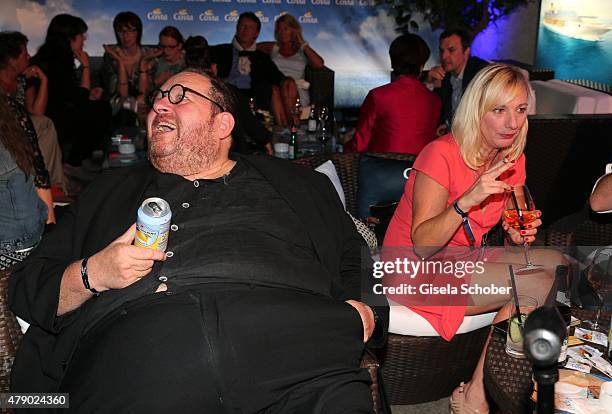 Ottfried Fischer, Simone Brandlmeier attend the Movie meets Media party during the Munich Film Festival on June 29, 2015 in Munich, Germany.