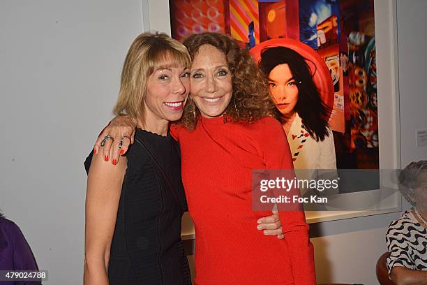 Mathilde Favier and Marisa Berenson attend the Marisa Schiaparelli Berenson book signing at Christies on June 29, in Paris France.