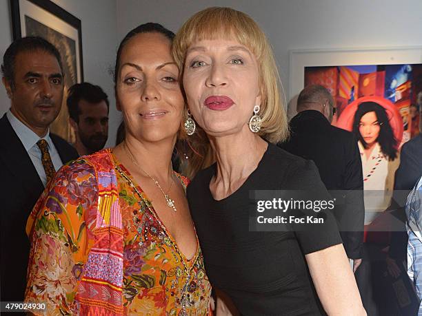 Hermine de Clermont Tonnerre and Katinka de Montal attend the Marisa Schiaparelli Berenson book signing at Christies on June 29, in Paris France.