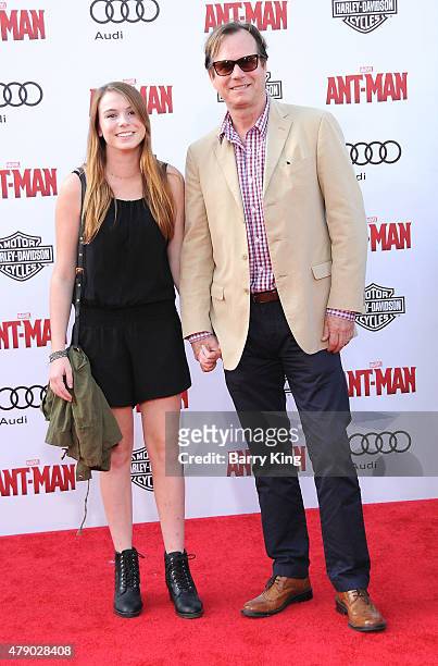 Actor Bill Paxton and his daughter attend the Premiere of Marvel's 'Ant-Man' at the Dolby Theatre on June 29, 2015 in Hollywood, California.