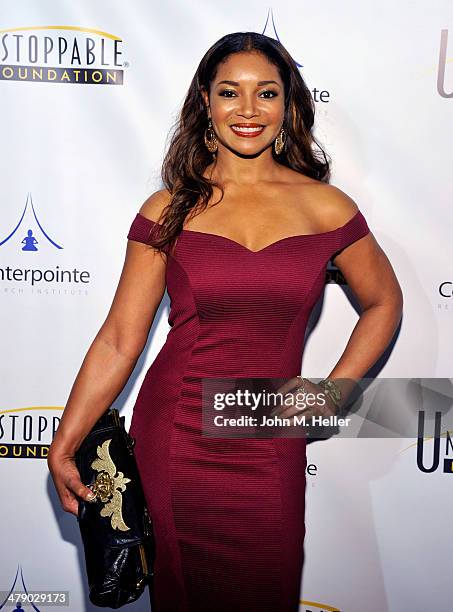 Actress Tamala Jones attends the 5th Annual Unstoppable Gala at the Hyatt Regency Century Plaza Hotel on March 15, 2014 in Century City, California.