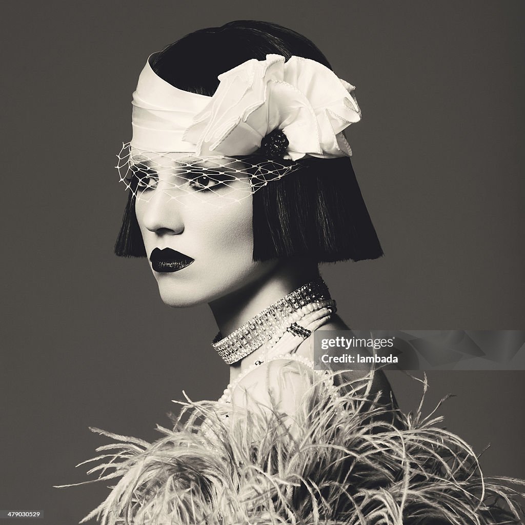 Glamorous retro diva
