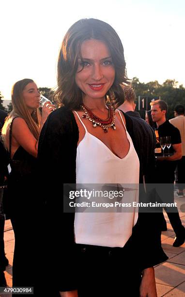 Raquel Jimenez attends Mango fashion show at 'Barcelona 080 Fashion Autumn\Winter 2015-2016' at the Olympic Stadium on June 29, 2015 in Barcelona,...