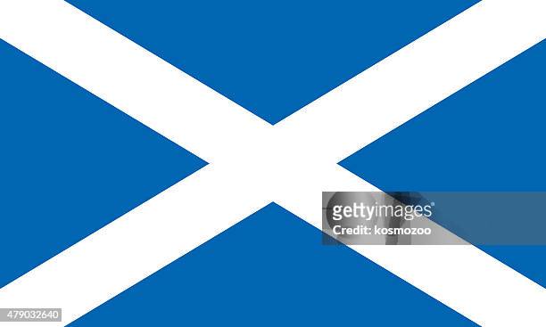 stockillustraties, clipart, cartoons en iconen met flag scotland - schotland