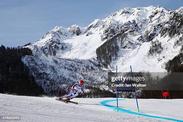 Marie Bochet of France competes in the Women's Giant Slalom Standing during day nine of the Sochi 2014 Paralympic Winter Games at Rosa Khutor Alpine...