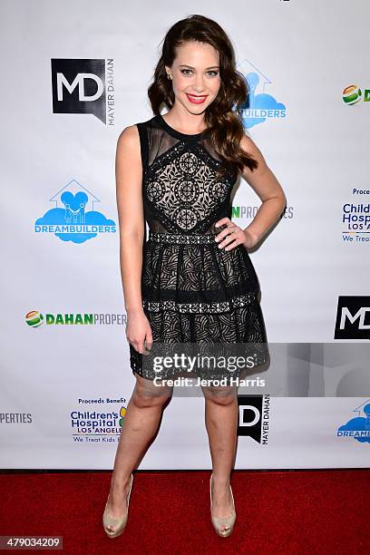 Amanda Leighton arrives at the Dream Builders Project's 'A Brighter Future For Children' benefit at H.O.M.E. On March 15, 2014 in Beverly Hills,...