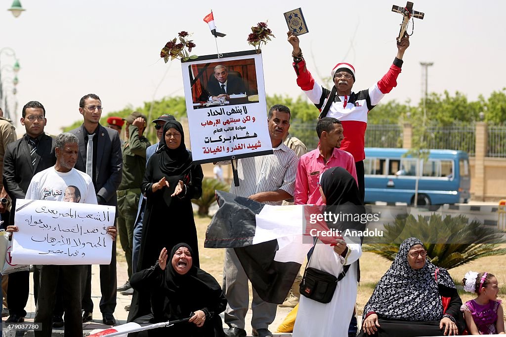 Funeral for Egyptian Prosecutor-General Hisham Barakat