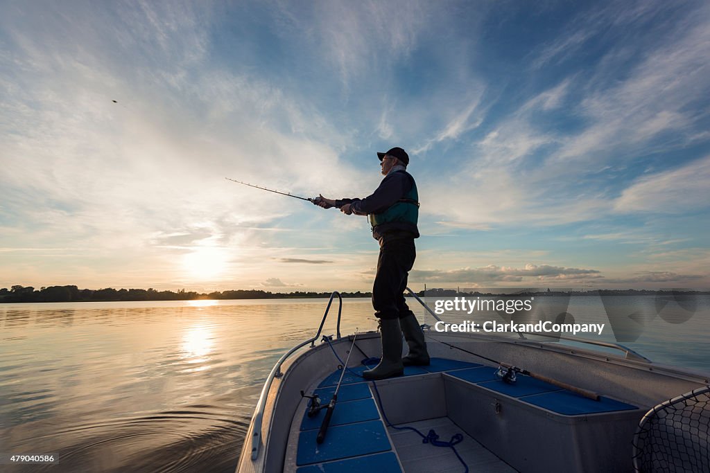 Fisherman Casting Out His Line